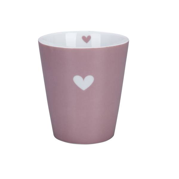 HAPPY MUG COLOURFUL HEART DUSTY ROSE